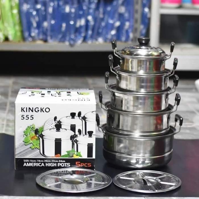 alat dapur 1 set panci masak peralatan stainless modern mewah promo