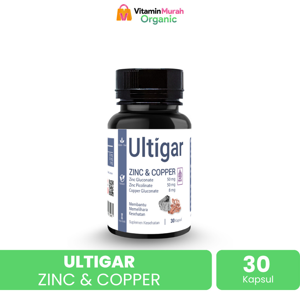 ULTIGAR ZINC & COPPER ISI 30 & 100 KAPSUL - SUPLEMEN KESEHATAN