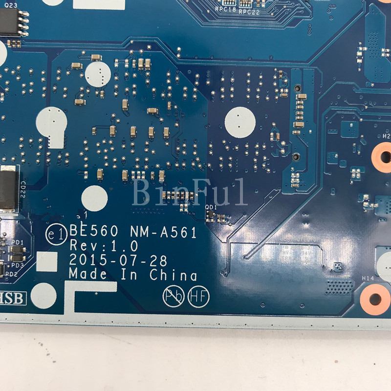 BE560 NM-A561 Mainboard For LENOVO Thinkpad E560 E560C Laptop Motherboard With SR2EY I5-6200U CPU