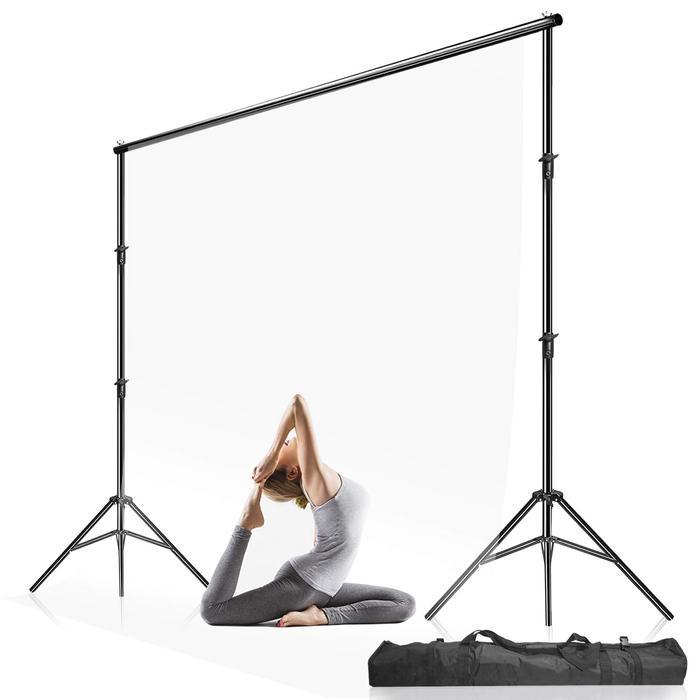 Paket Background Stand Dan Kain Green Screen Untuk Zoom Pjj Backdrop