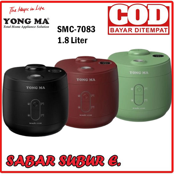 Magic Com YONG MA SMC 7083 Manual 1,8Liter 3in1 YONG MA SMC 7083 BARU ORIGINAL