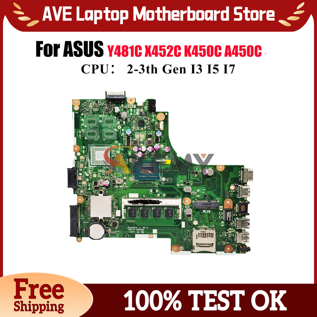 X450CA Laptop Motherboard For ASUS VivoBook X450CL K450C X452C Y481C A450C X450C X450CC X450CP