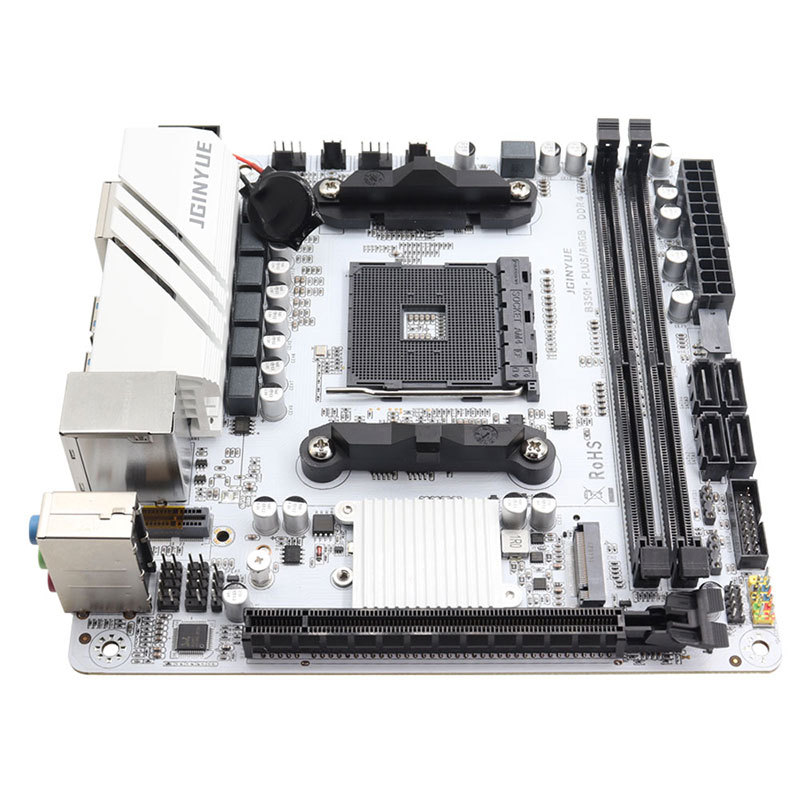 JGINYUE B350 Chip MINI-ITX AM4 DDR4 Motherboard Desktop Gaming AMD Motherboard B350I-PLUS ARGB Sata