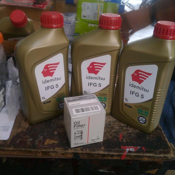 5w-30 Full Synthetic Idemitsu Paket Oli 3liter + filter oli MITSUBISHI