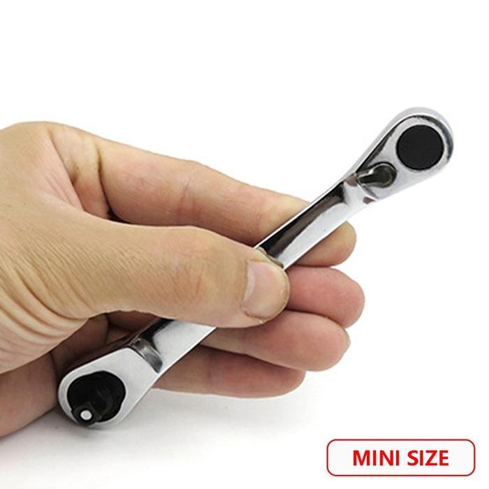 Mini Ratchet Socket 2 In 1 Sp / Kunci Sok 6.35Mm Pas Ring L