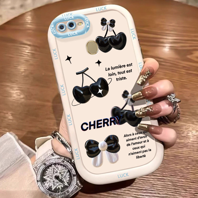 Casing Hp untuk OPPO A7 A5s A12 A12s A11K Case Casing HP Softcase Puff Kasing Lensa warna kontras in