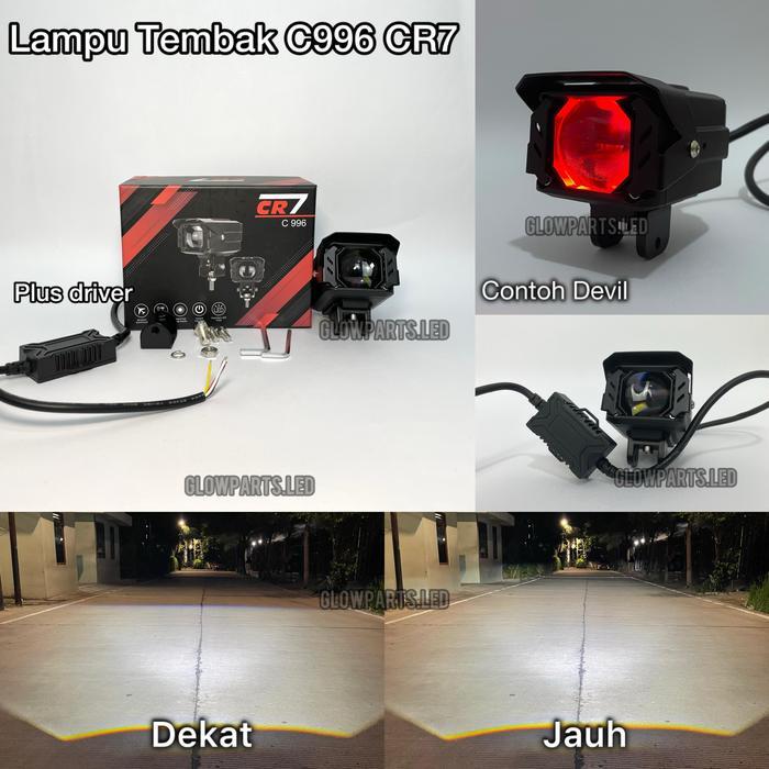 CR7 C996 - Lampu Tembak Biled Waterproof