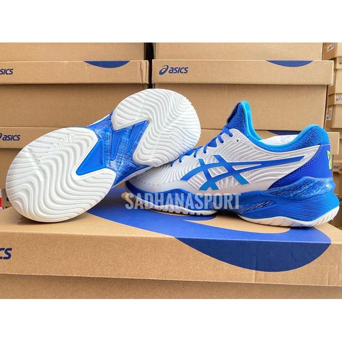 Sepatu Tenis Asics Court Ff Novak White/Tuna Blue