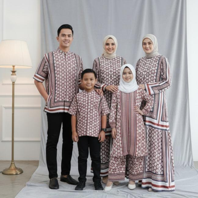 Family Set Sajada Sarimbit Set Lebaran Rayon Premium Jumbo Busui Setelan Atasan Bawahan Wanita