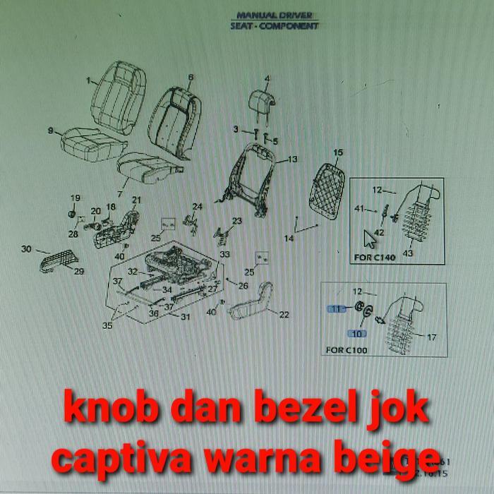 KNOB DAN BEZEL JOK CAPTIVA BEIGE