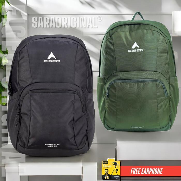EIGER BASECAMP LITE 20 BACKPACK - Tas Ransel Laptop Pria - Original