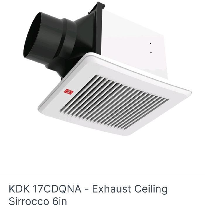 Kdk 17Cdqna Exhaust Fan Ceiling Sirocco (Plafon Dan Cerobong) Murah