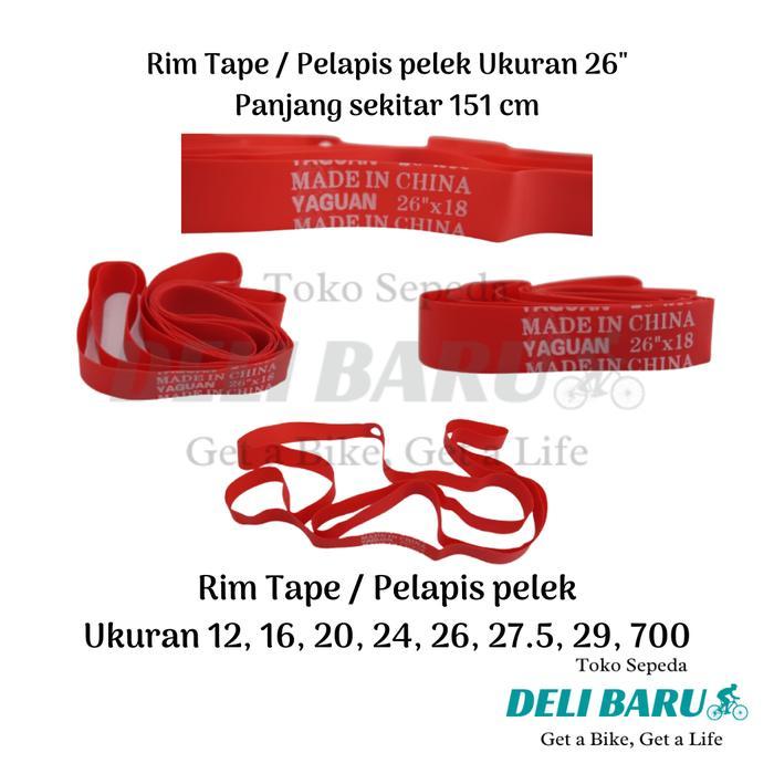 Harga Murah Rims Tape pelapis pelek velg sepeda ukuran 12 16 20 24 26 27.5 29 700