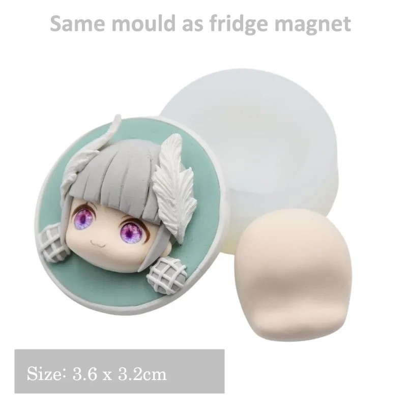 Pottery Clay Ceramic Baby Face Silicone Mold Doll face Moulds