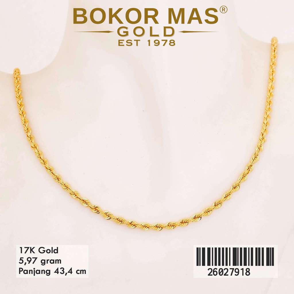 BokorMas Gold Kalung Tambang Korea Emas Asli Kadar 17K 26027918