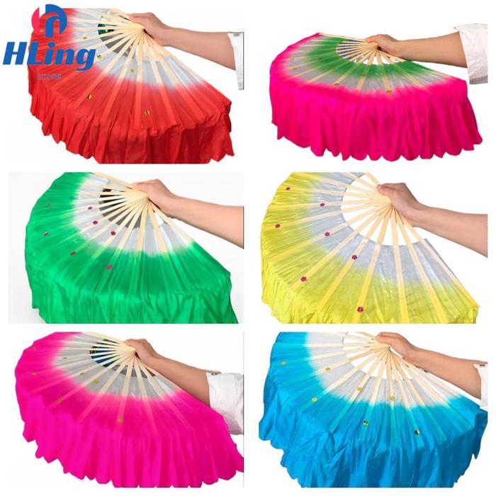 [] Besar Kipas Tari Warna /Menari Kipas Kipas Dekorasi/Alat Tari Props / Latihan Tari