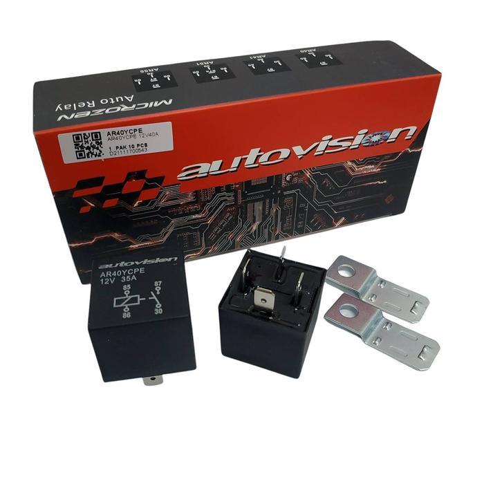 Relay Autovision Microzen Relay 4 Kaki 40 12V40A
