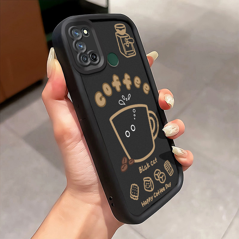 Casing Hp Realme 7i Realme C17 Case Cangkir kopi kartun Kasing silikon Cesing bagus karet Softcase K