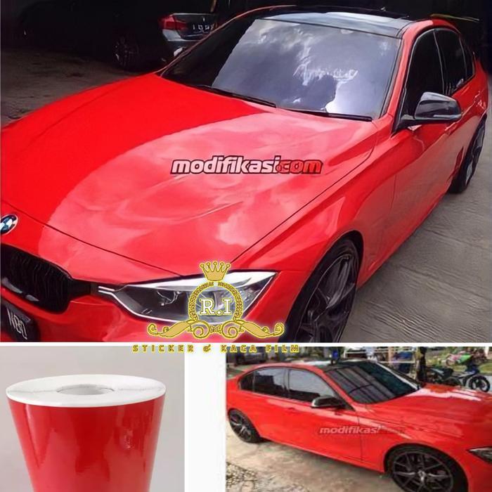 "New" [LEBAR 122CM] Sticker HITAM Glossy Skotlet Mobil Motor Car Wrapping