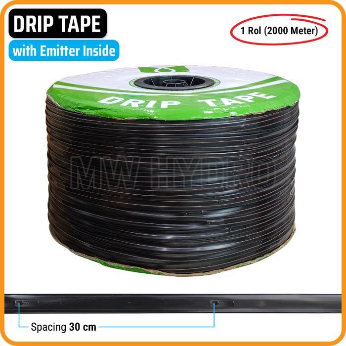 1 Roll 2000 Meter - Drip Tape PREMIUM with Flat Emitter Inside for Irrigation | Selang Driptape untu