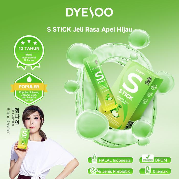 Dyesoo S Stick Jeli Rasa Apel Hijau 1 Box [5Pcs] - Bersertifikat Halal Indonesia, Mengandung 6