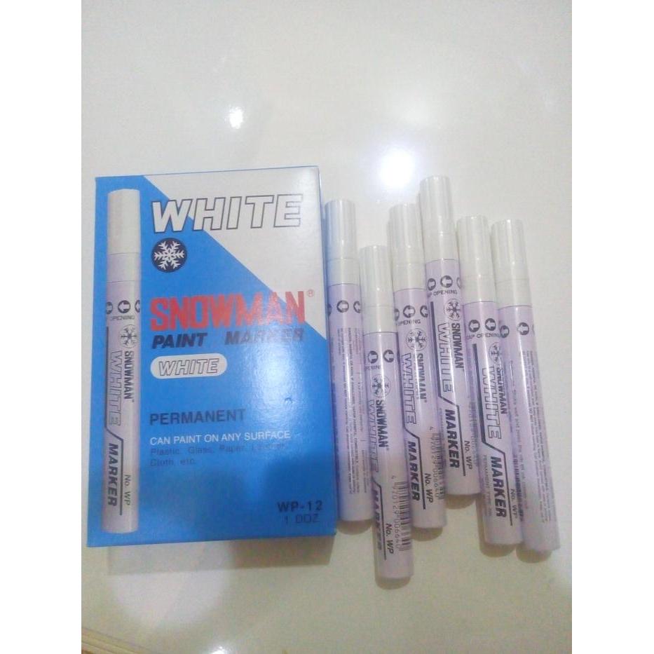 Spidol snowman paint marker WHITE