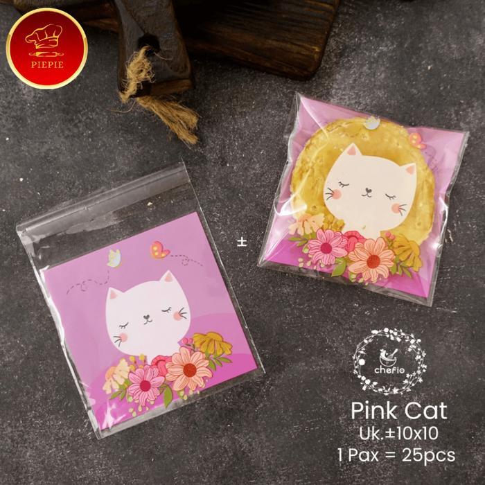 Plastik Roti OPP Motif Bunga 10x10 Plastik Kue Cake Donat Risol