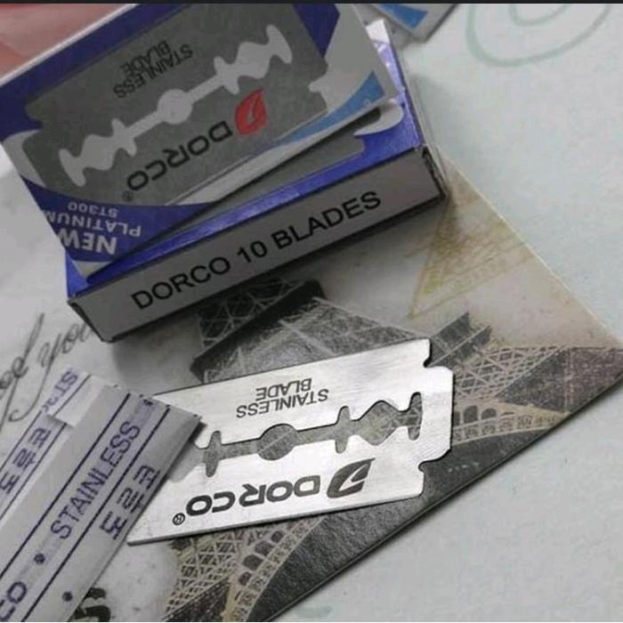 Silet razor dorco biru original tajam 5kotak dan 10kotak