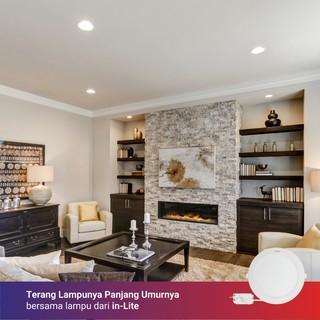 Inlite Led Lampu Plafon Downlight Panel Inbow 3 Watt - 18 Watt Bulat - Putih, 3 Watt