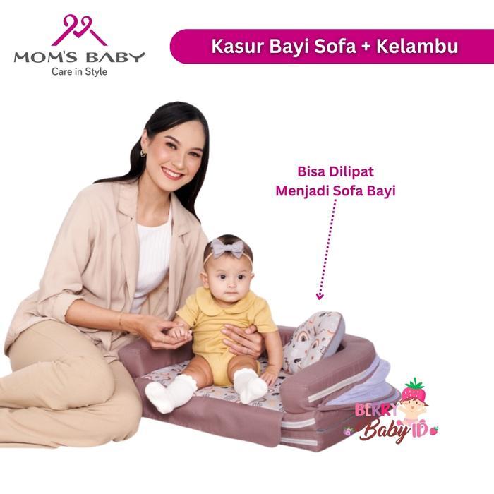 Moms Baby Kasur Bayi Sofa + Kelambu Bantal Guling Baby Mattress