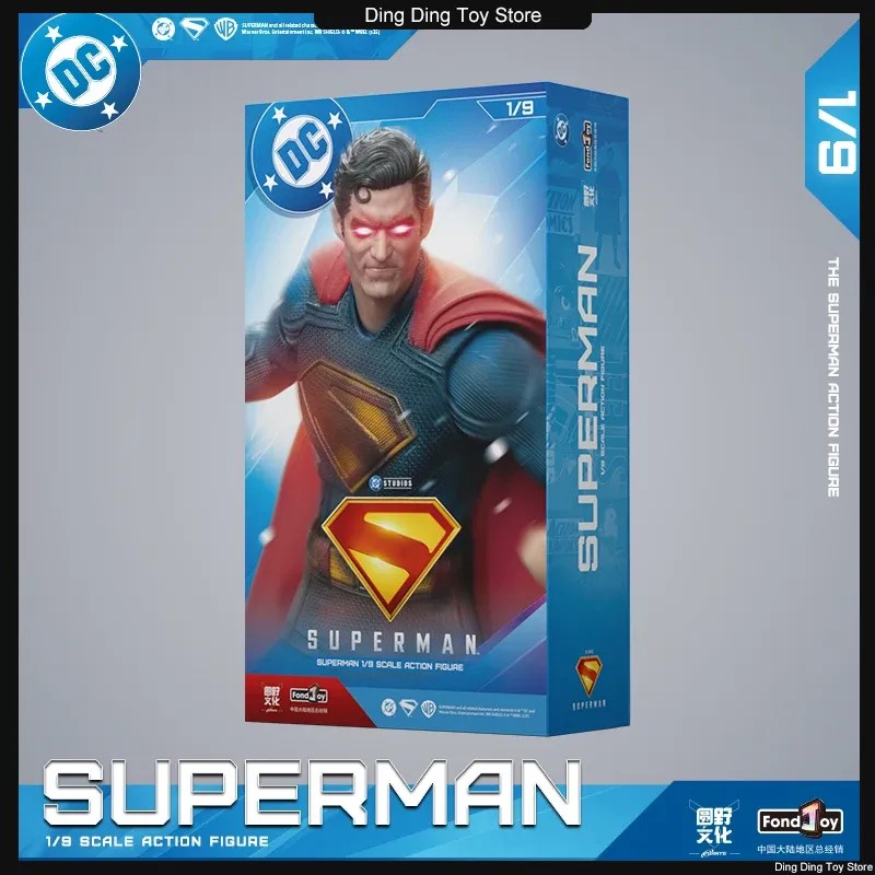 New Original Fondjoy 1/9 Battle-Damaged Superman Action Figures New Superman Figure Pvc Joint