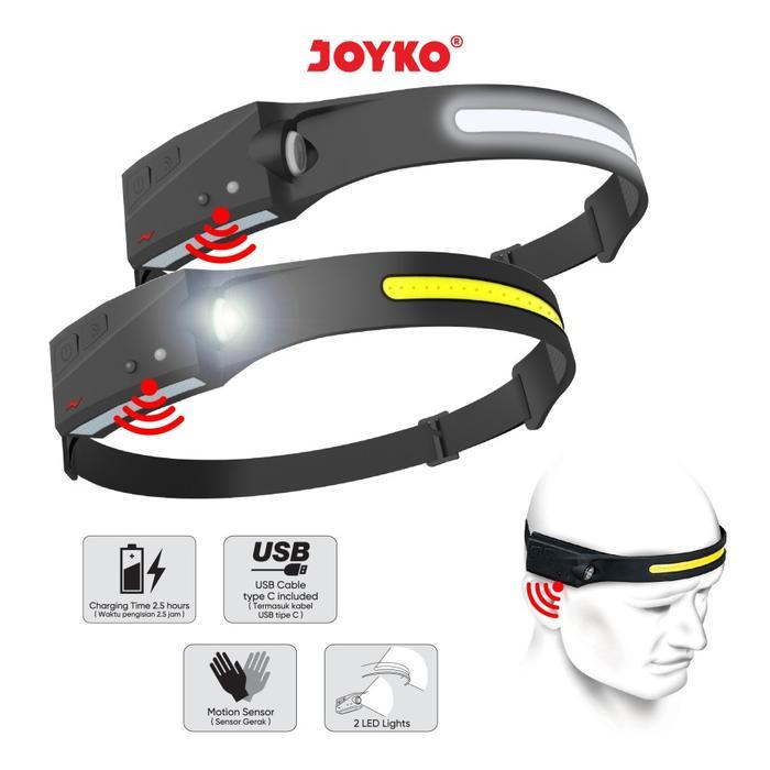 Senter Kepala LED ORI Joyko HDL-250 / LED Headlamp Rechargeable Terang