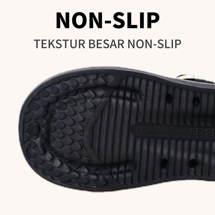 Tefansy Sandal Wanita Sandal Wanita Tinggi Korea Sandal Hak Tinggi Eva Sandal Karet Hak Tinggi