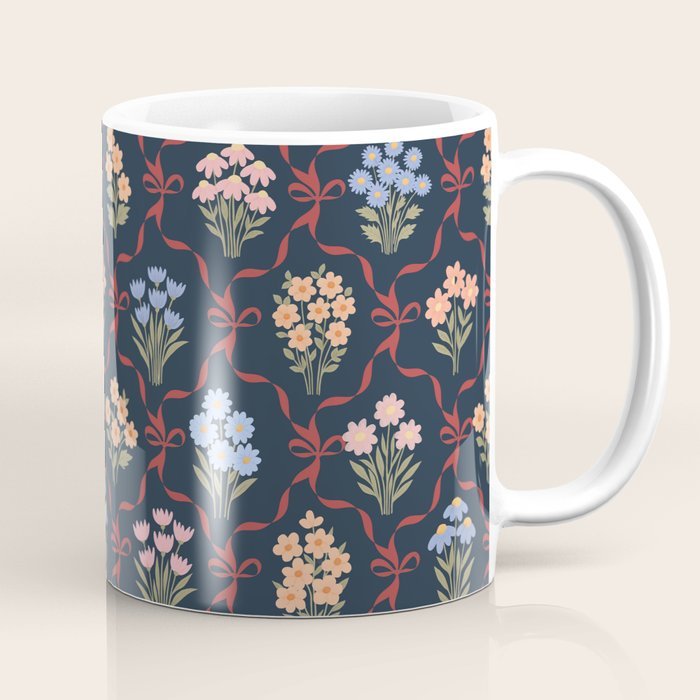 Buket Bunga Cottagecore Musim Dingin Mug Kopi Winter Cottagecore Floral Bouquet Coffee Mug