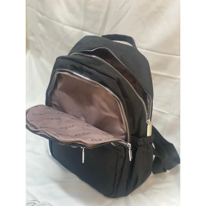Tas Ransel - 00490 Chibao Tas Ransel Wanita Terbaru Chibao Original Resleting Silver Tahan Air