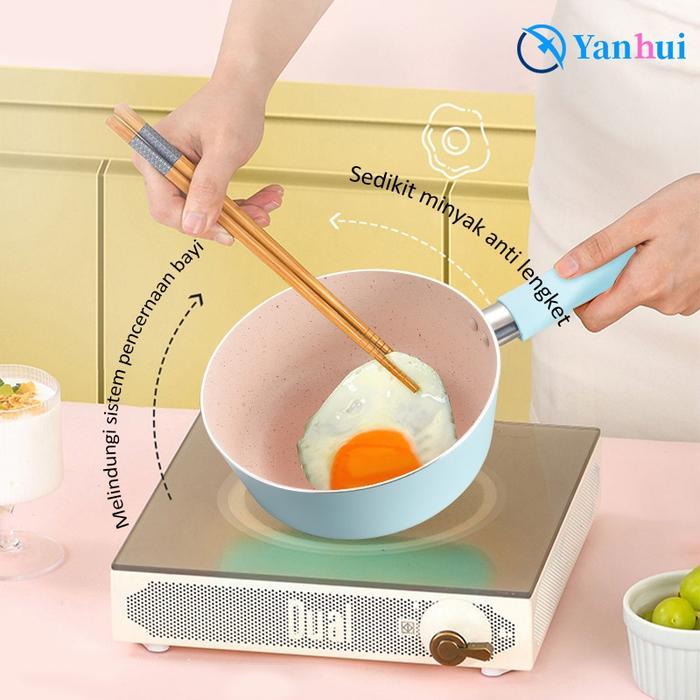 Panci Milk Pot Panci Susu Anti Lengket/Panci Mpasi Rebus Enamel