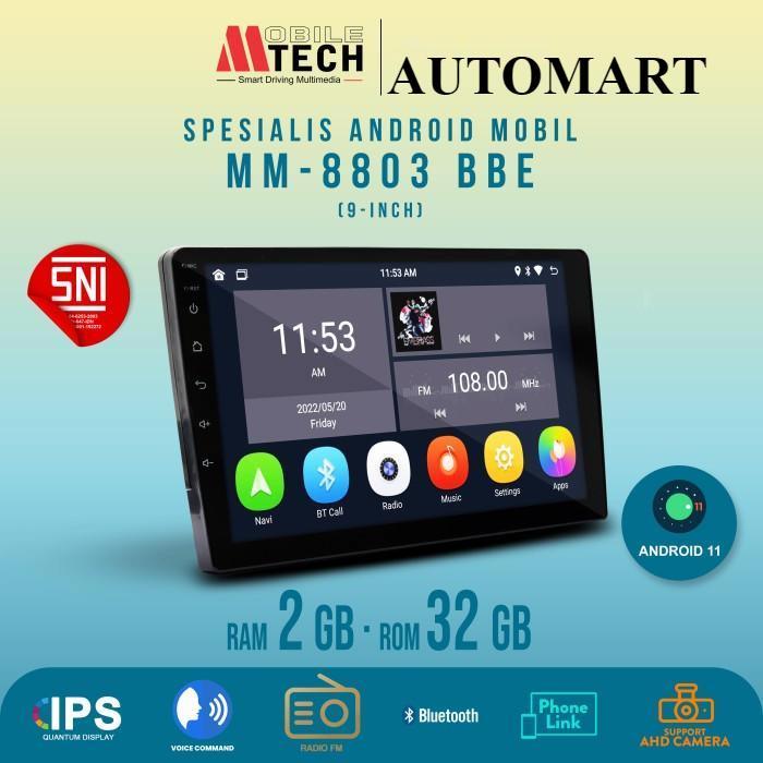 Mtech Headunit Android 9 Inch Mm-8803 Bbe Ram 2Gb / 32 Gb