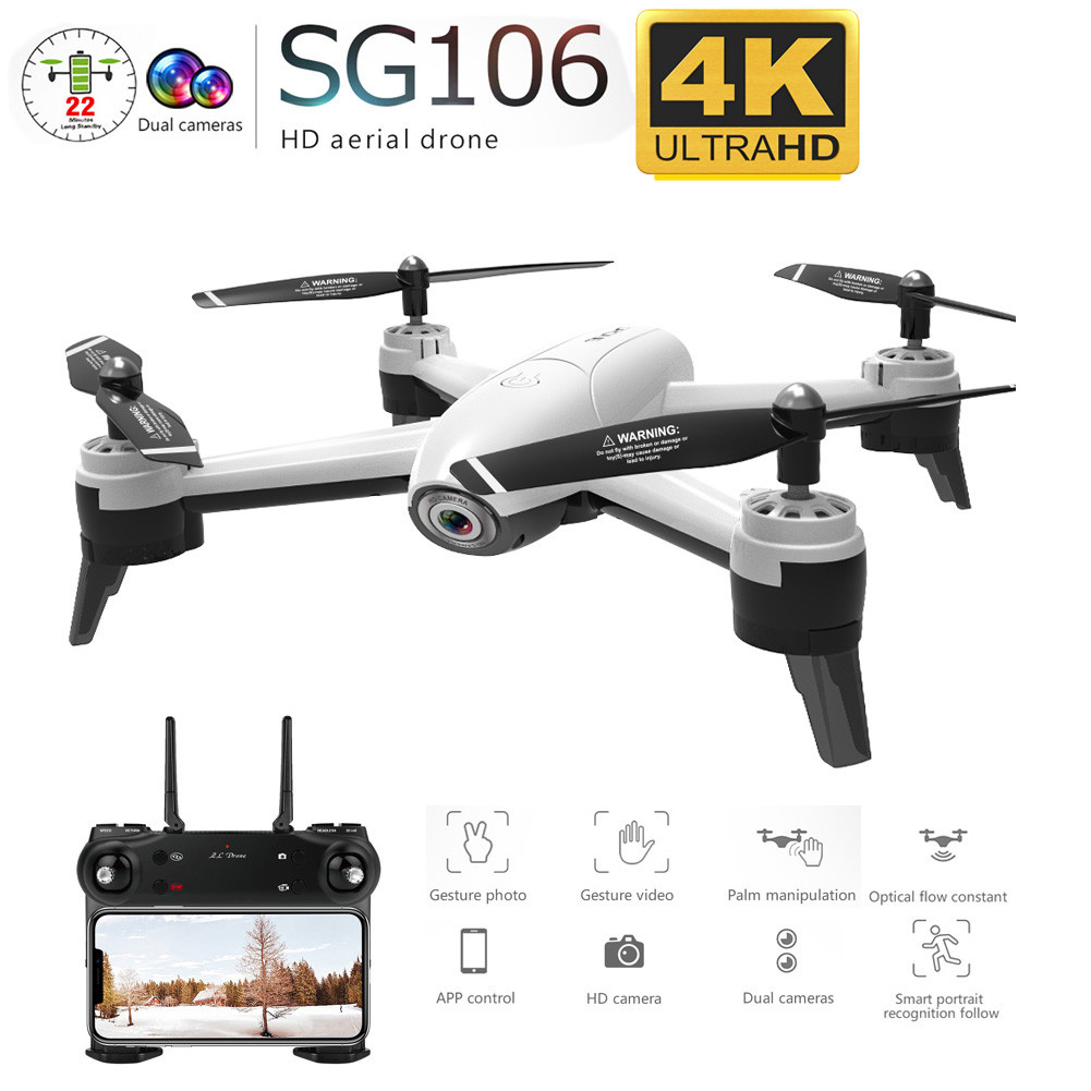 SG106 WiFi FPV RC Drone 4K Camera Optical Flow 1080P HD Dual Camera Aerial Video RC Quadcopter