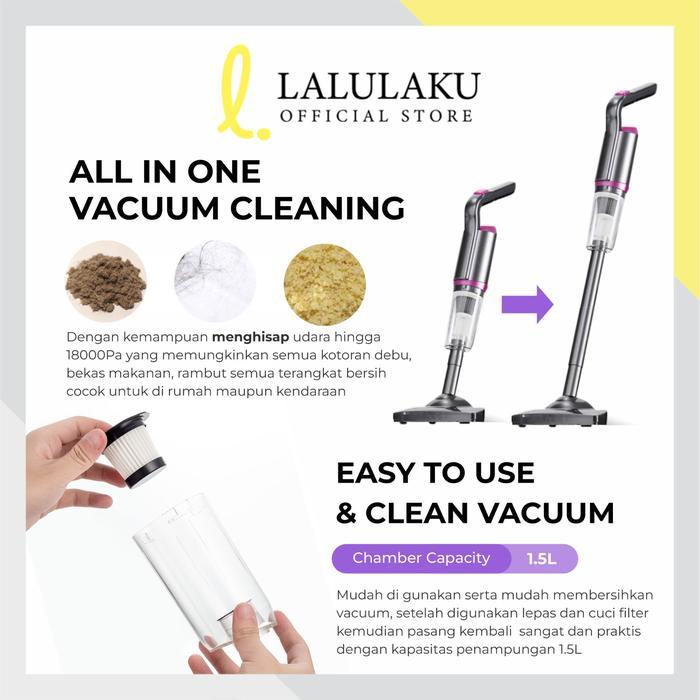 TERLARIS La Natuna Vacuum Cleaner 5in1 Kapasitas 1.5 Liter 8500Pa Portable Mini Penyedot Debu 120W