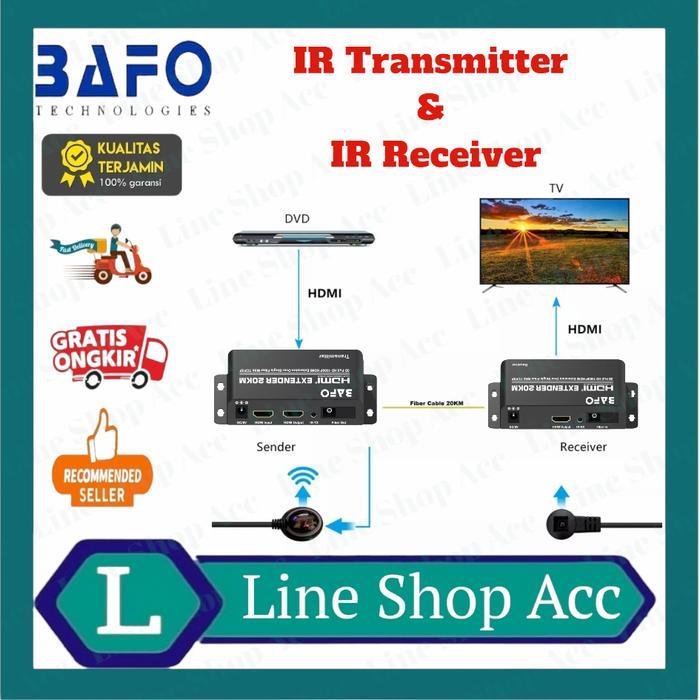 Bf 376 Bafo Hdmi Extender Over Single Fo 20Km Hdmi Extend Optik/Optic