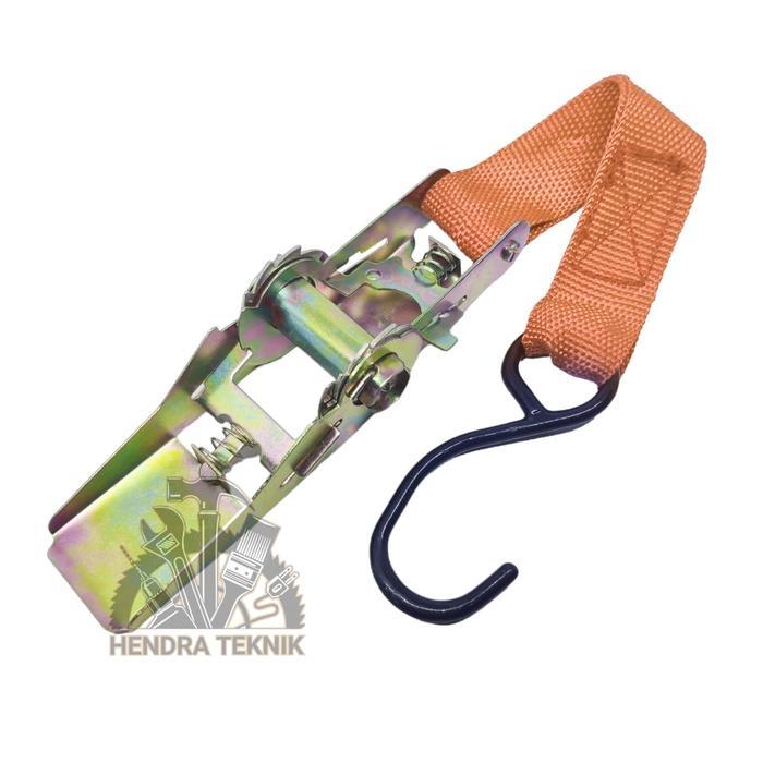 "New" RACHET TIE DOWN 1" 5M KECIL TALI KREK CARGO LASHING 1 INCI x 5M SABUK PENGIKAT BARANG MURAH