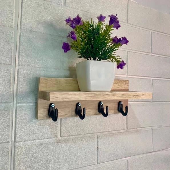 kapstok estetik,gantungan kunci viral,rak gantungan baju,hanger Kayu Dinding Bunga