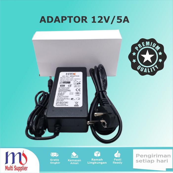 ADAPTOR 12V 5A MURNI / ADAPTOR DVR / ADAPTOR CCTV KWALITAS BAGUS