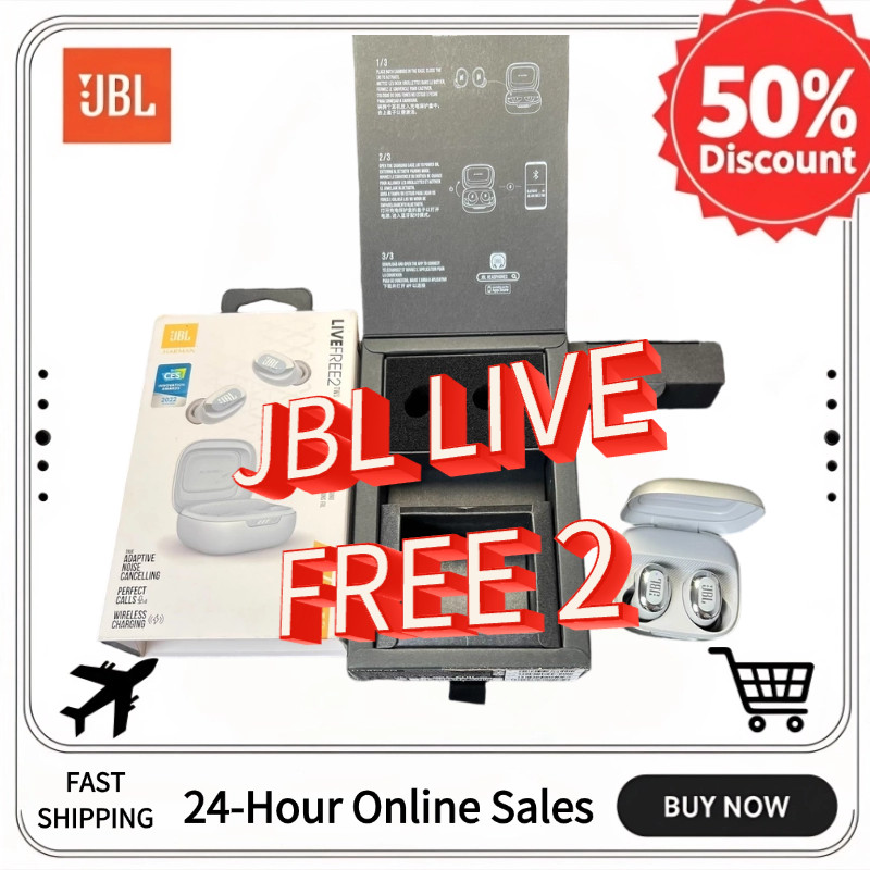JBL Original Live Free 2 TWS Bluetooth Earphones Stereo Wireless Bluetooth Headphones Touch Control