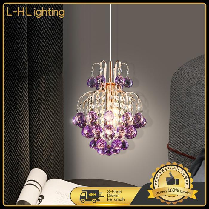 Lampu gantung kristal mewah lampu gantung kamar tidur minimalis lampu gantung ruang tamu modern baru