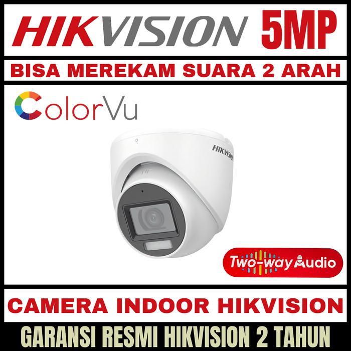 camera cctv hikvision 5mp colorvu fullcolor two way audio suara 2 arah