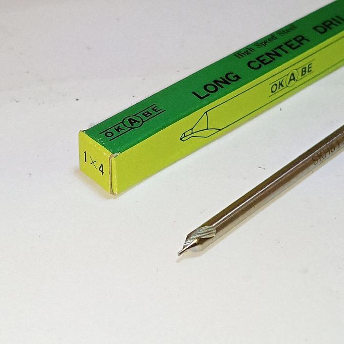 Anti Ribet Center Drill 1×4 Okabe Japan Originall Bor center 1 × 4 × 100 Centre Drills Long100 baru 