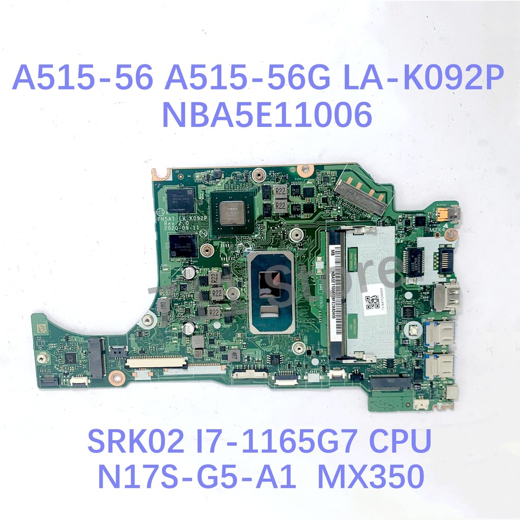 Mainboard FH5AT LA-K092P For ACER A515-56G A515-56 Laptop Motherboard With I5-1155G7 / I7-1165G7 CPU
