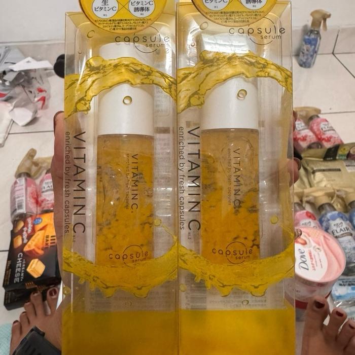 Capsule Serum - Vitamin C Essence Jepang 30ml - Serum Vitamin C Mencerahkan & Mengecilkan Pori untuk
