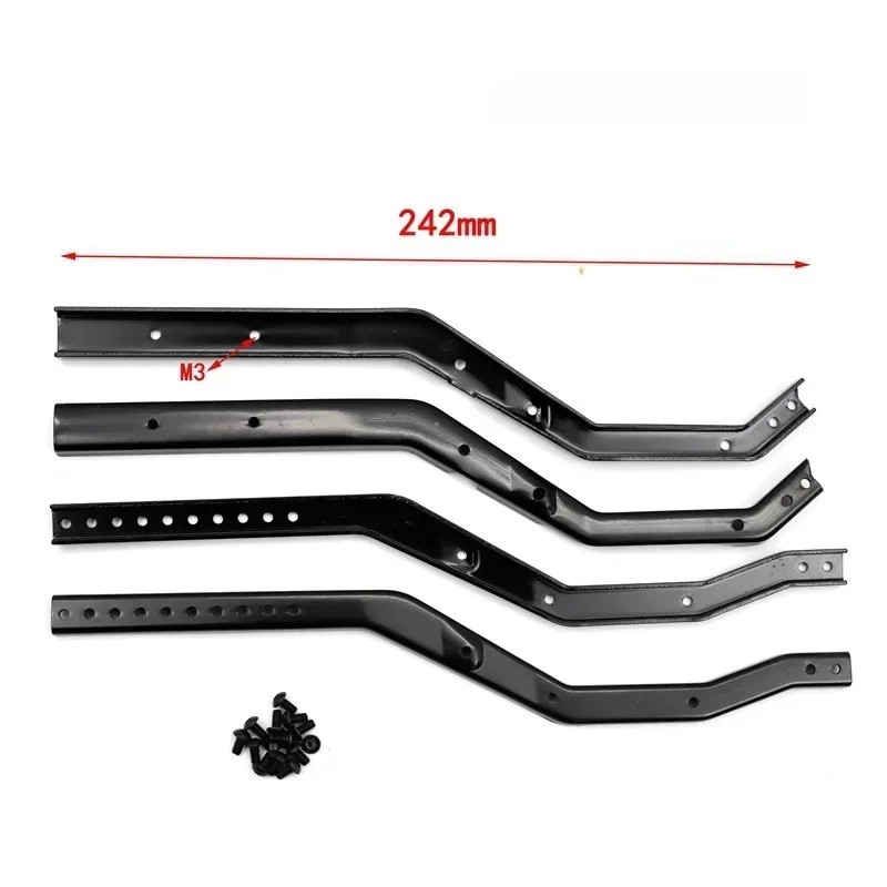 AXIAL SCX10 III Metal Chassis Frame Rails Adjustable Wheelbase Kit for Gladiator/Wrangler (4PCS Set)